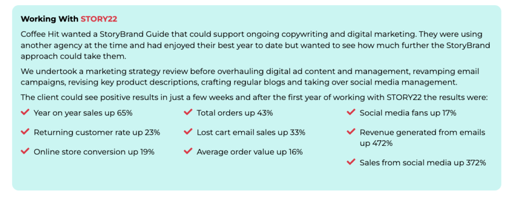 Proven StoryBrand Results