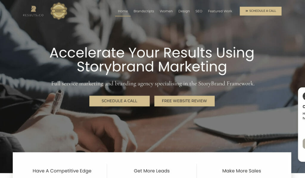 Results and co StoryBrand
